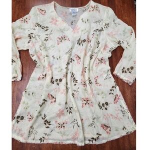 Vintage Y2k Sheer Sequin Tunic Cover Up Top